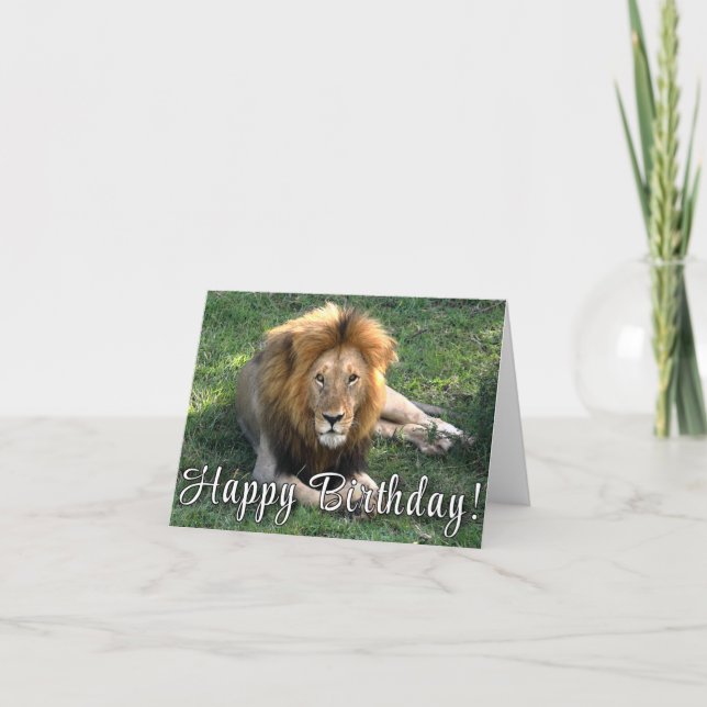 Happy Birthday! Lion's Roar Birthday Card (Front)