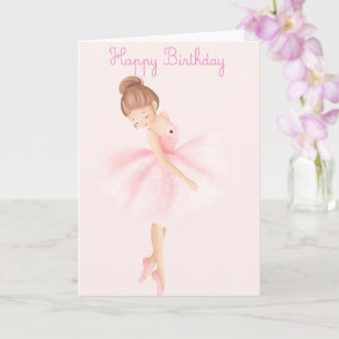 Happy Birthday little Ballerina Card