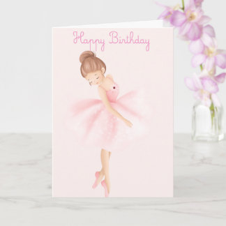 Happy Birthday little Ballerina Card