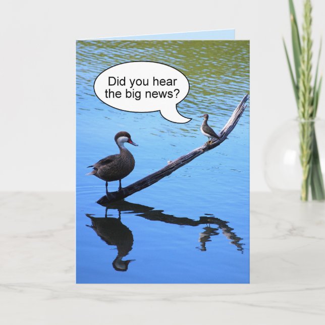 Happy Birthday Little Bird Humour Card (Front)