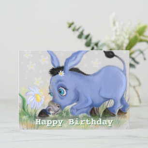Happy Birthday - Little Donkey and Daisy - Cute