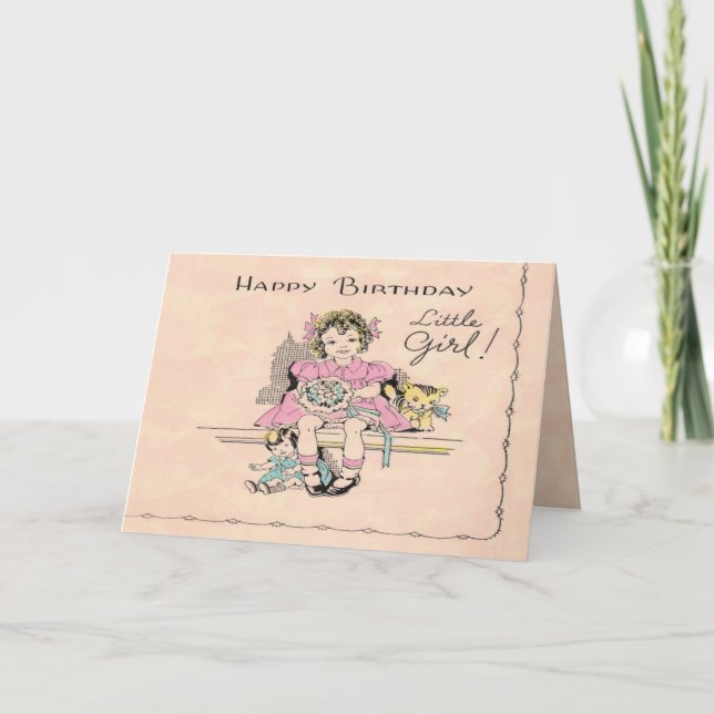 Happy Birthday Little Girl! Card (Front)