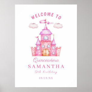 Happy birthday little princess castle poster