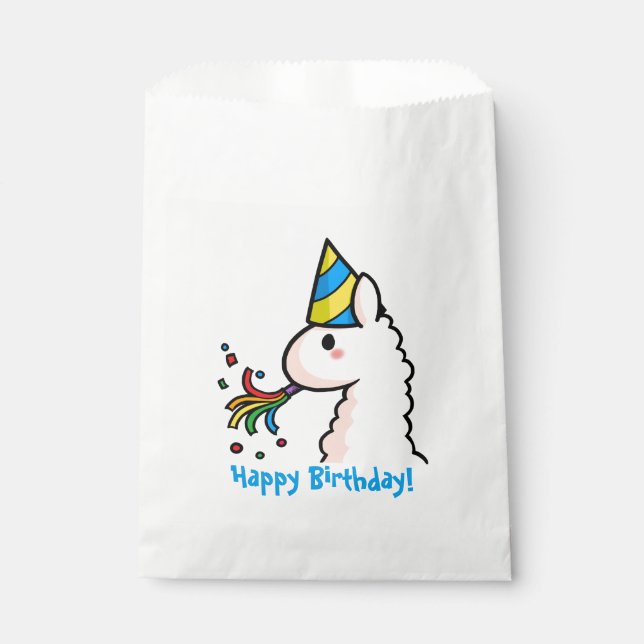 Happy Birthday Llama Favour Bags (Front)
