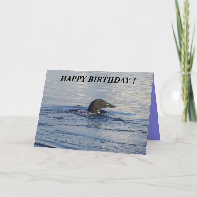 Happy Birthday Loon Greetings Card (Front)