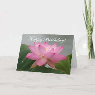 Happy Birthday  Lotus Blossom greeting card