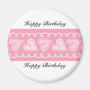 Happy Birthday Love Hearts Magnet