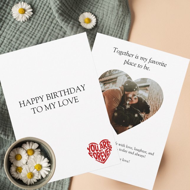 Happy Birthday Love,Red Heart & Photo,Custom  (Creator Uploaded)
