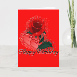 Happy Birthday Love Roses Greeting Card