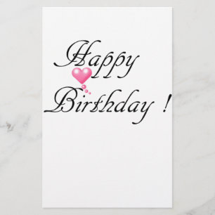 Happy Birthday Love Stationery