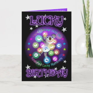 Happy Birthday Lucky Lottery Greeting Card