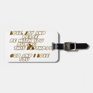 Happy Birthday Luggage Tag