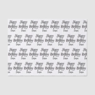 happy birthday luxury font  tissue paper