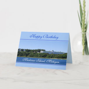 Happy Birthday, Mackinac Island, Michigan, Card