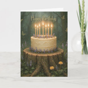 Happy Birthday Magic Forest Birthday Card