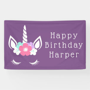 Happy Birthday Magical Unicorn Banner