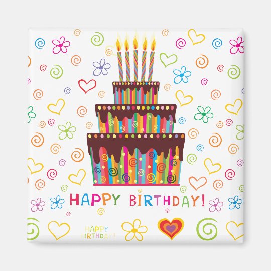 Happy Birthday Magnet | Zazzle.co.uk