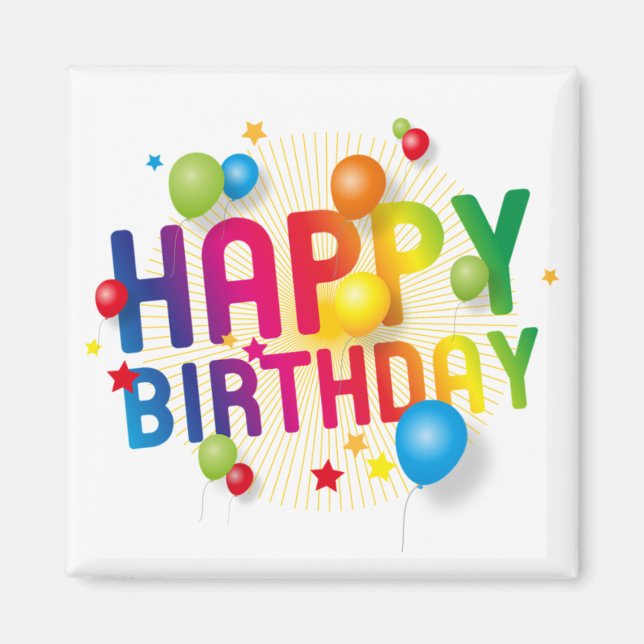 Happy Birthday Magnet (Front)