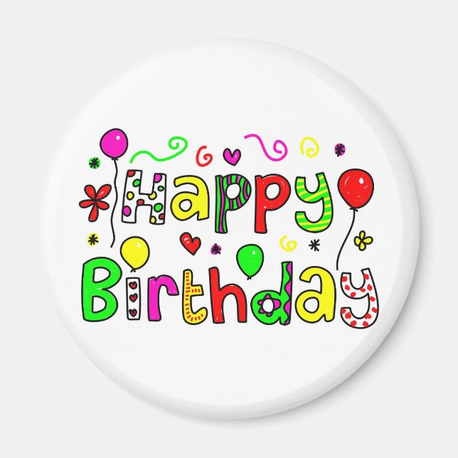 Happy Birthday Magnet (Front)
