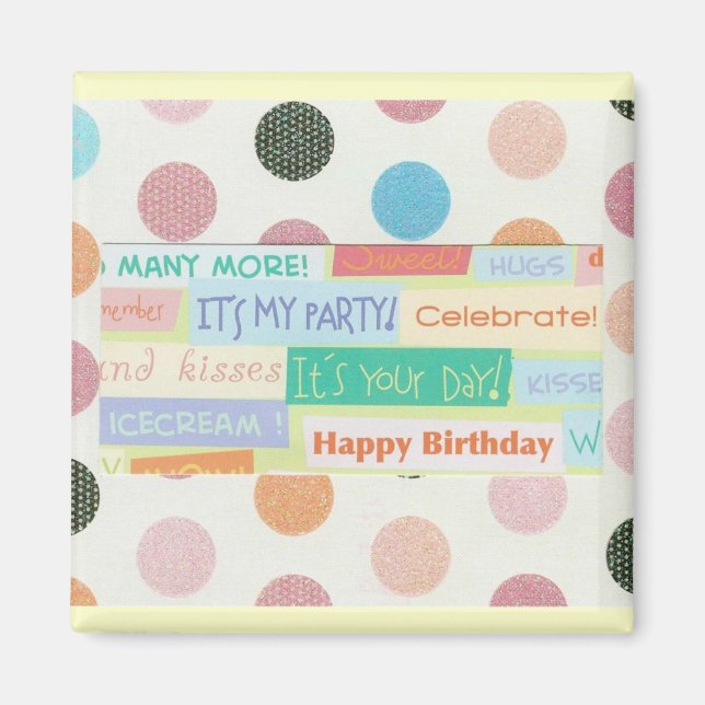 Happy Birthday Magnet (Front)