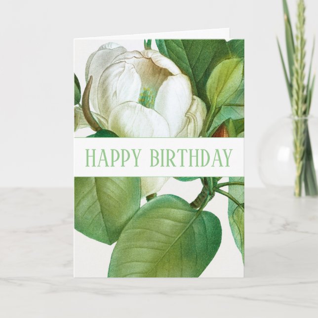 "HAPPY BIRTHDAY" MAGNOLIA GREETING CARD (Front)