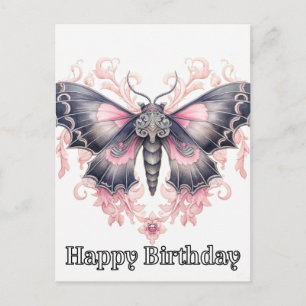 Happy Birthday Majestic Butterfly Illustration Postcard