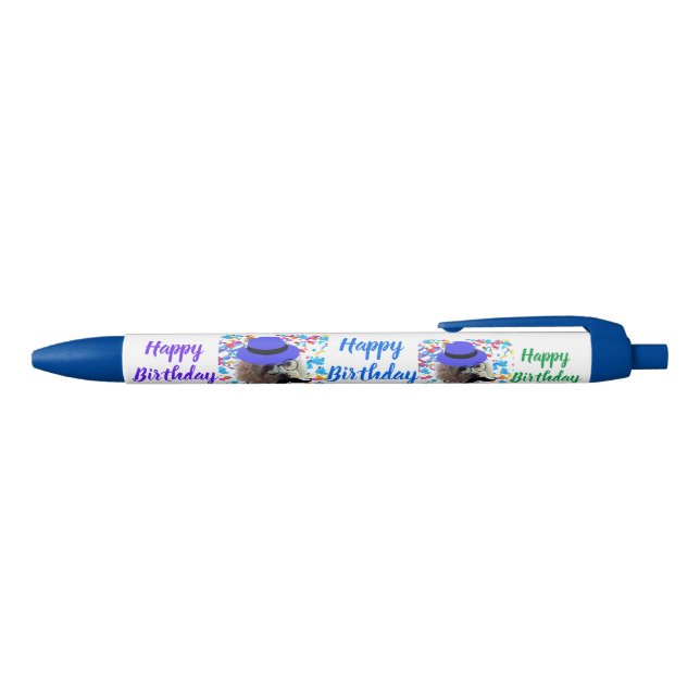 Happy Birthday Make A Wish Poodle Writing Pen (Top)