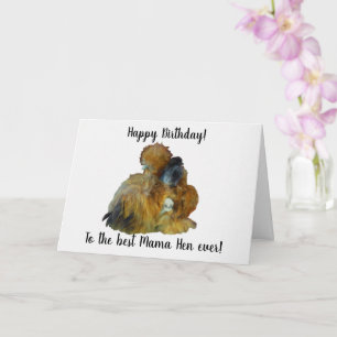 Happy Birthday Mama Hen with Chick Card