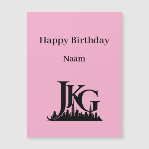 Happy Birthday Manhattan Skyline Magnetic Card