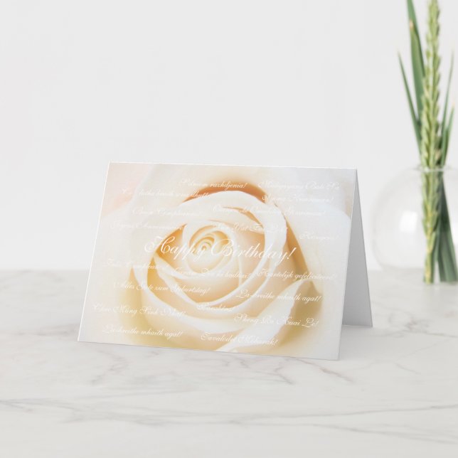 Happy Birthday - many languages Card (Front)