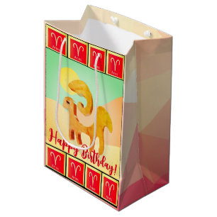 Happy Birthday / March 21 – April 19 Aries Medium Gift Bag
