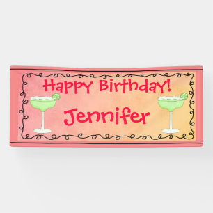 Happy Birthday Margarita Name Personalised Banner