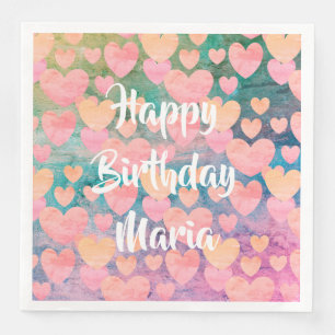 Happy Birthday #Maria party napkins by DAL