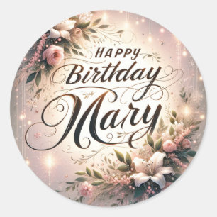 Happy Birthday Mary - Custom Celebration Stickers