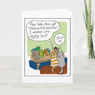Happy Birthday — Mature Cat Formula Card