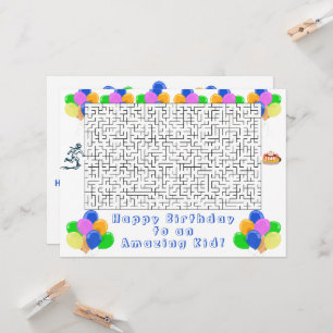 Happy Birthday Maze and Balloons Amazing Kid 