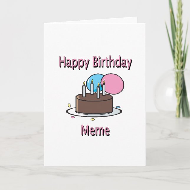 Happy Birthday Meme French Birthday Design Card (Front)