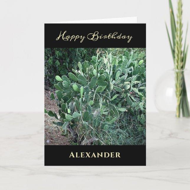 Happy Birthday Men Dad Nature Personalise   Card (Front)