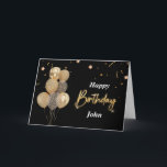 Happy birthday Mens Folded Greeting Card - Black<br><div class="desc">Birthday greeting card for that husband,  son,  nephew,  or father in your life.</div>