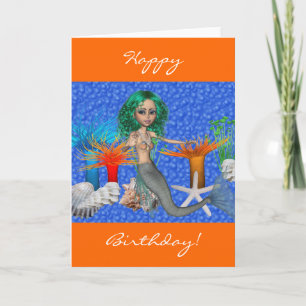 Happy Birthday Mermaid Card