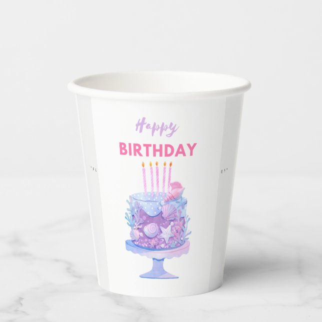Happy Birthday Mermaid Cup (Front)