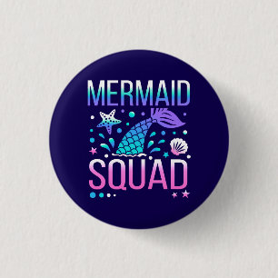 Happy Birthday Mermaid Squad-68296 3 Cm Round Badge
