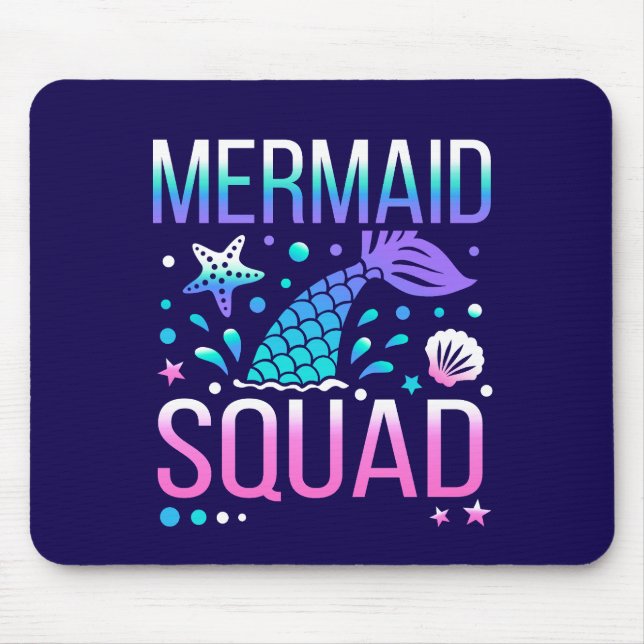 Happy Birthday Mermaid Squad-68296 Mouse Mat (Front)