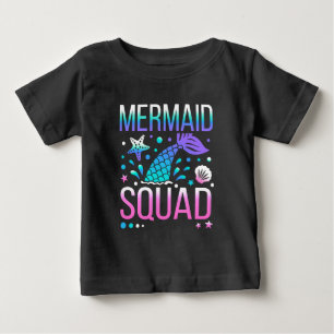 Happy Birthday Mermaid Squad Ocean Party Design Baby T-Shirt