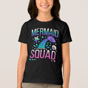 Happy Birthday Mermaid Squad Ocean Party Design Tri-Blend Shirt