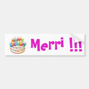 Happy Birthday! Merri !!! sticker {Template}