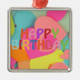 Happy Birthday Metal Tree Decoration