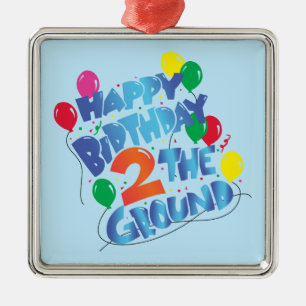 Happy Birthday Metal Tree Decoration