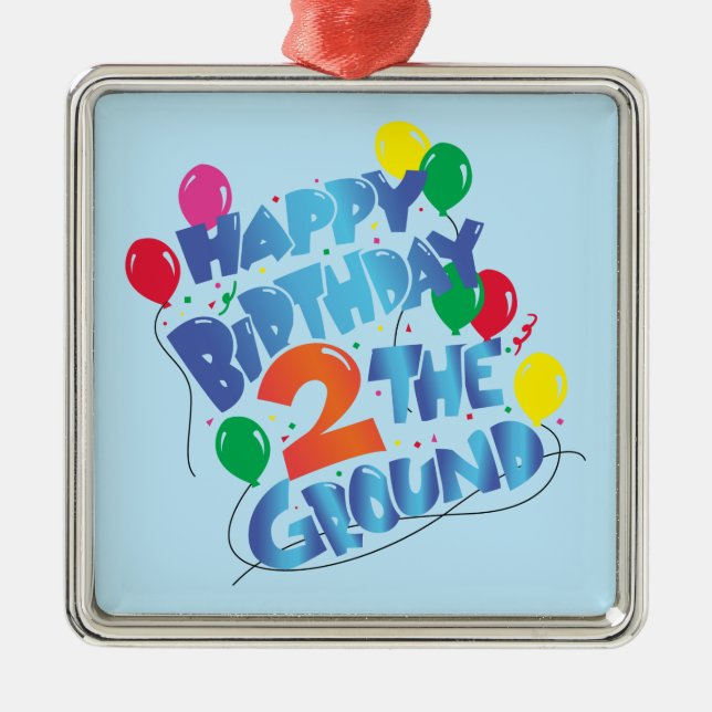 Happy Birthday Metal Tree Decoration (Front)