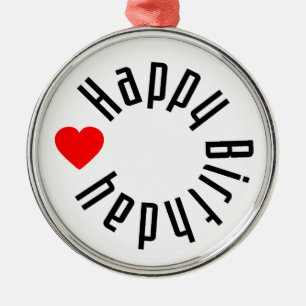 Happy Birthday Metal Tree Decoration